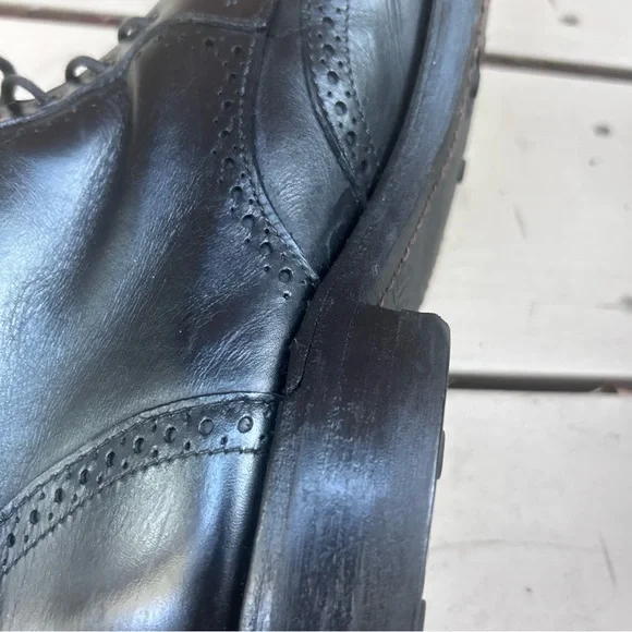 Allen Edmonds Dalton Wingtip Oxford Dress Boot Black Mens Size 9 B 1115 Dainite